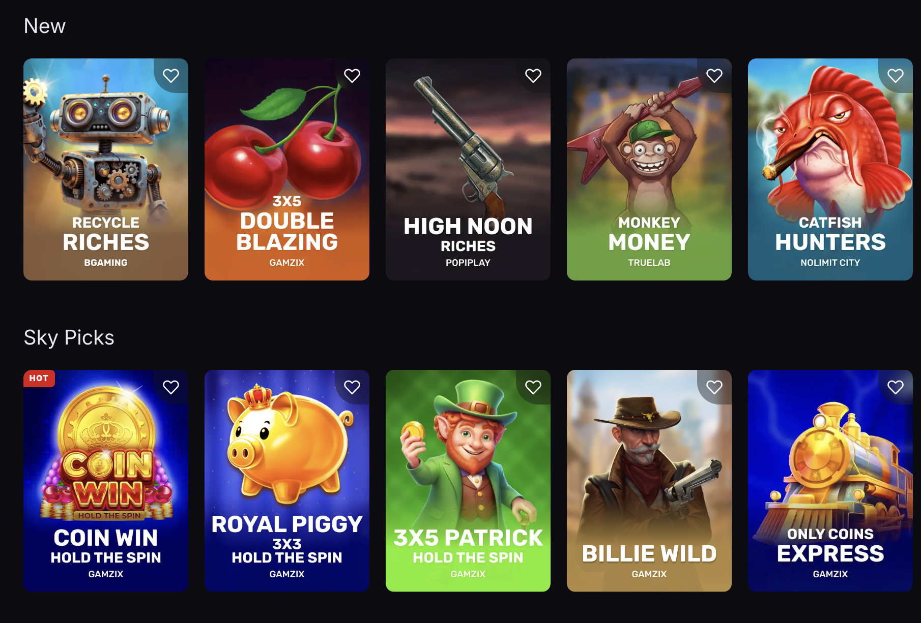 Sky Crown Casino Games